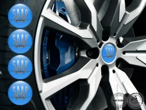 Saab Silikon-Sticker Logo Luxus-Felgenplaketten